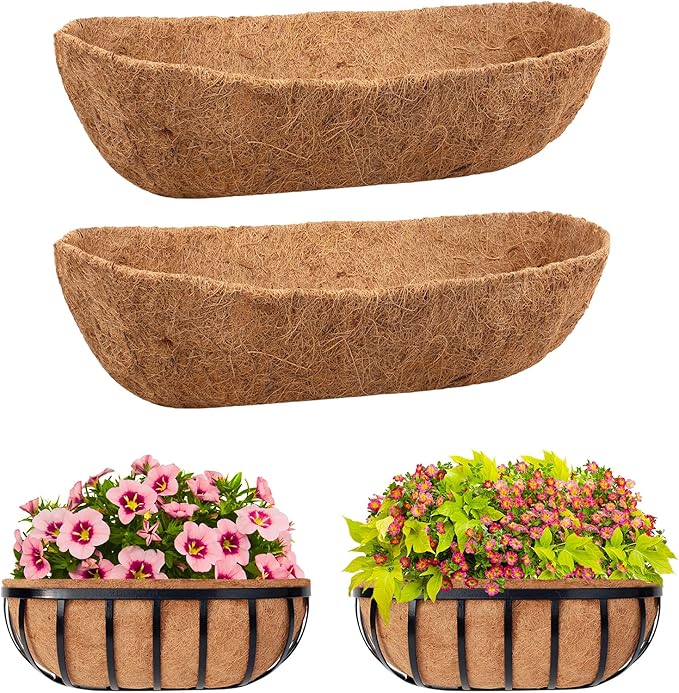 Riare 2 Pack 30 Inch Trough Coco Coir Liners by Riare