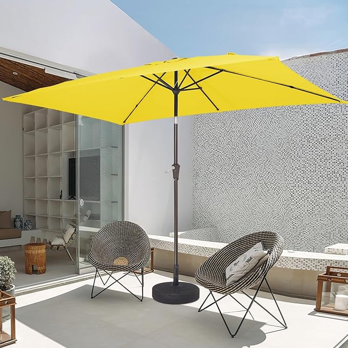 JEAREY 6.5x10 ft Rectangular Patio Umbrellas Outdoor Market Umbrella - Image 8