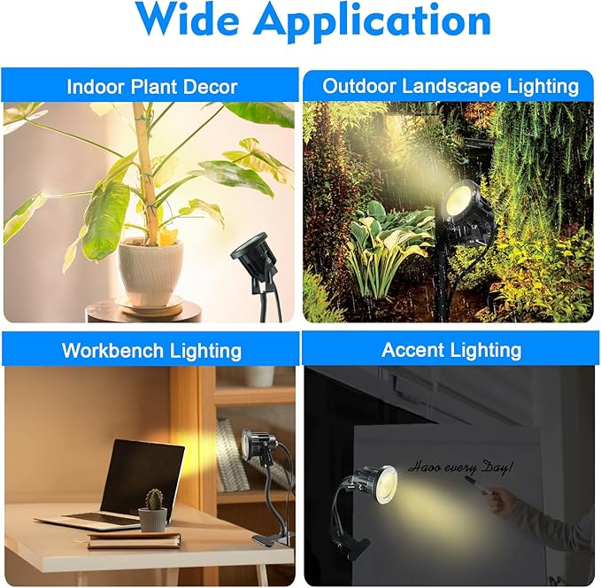 Taysing LED Spot Lights Plug in Outdoor Indoor Light 7W 6000K 9.8ft Power Cord - Image 7