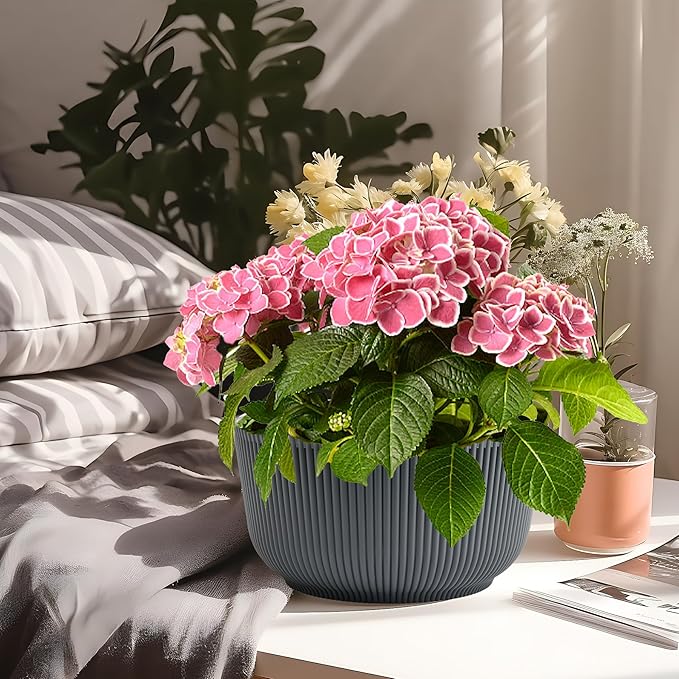 T4U 12 Inch Large Self Watering Plant Pots, Wide Self Watering Planter - Image 7