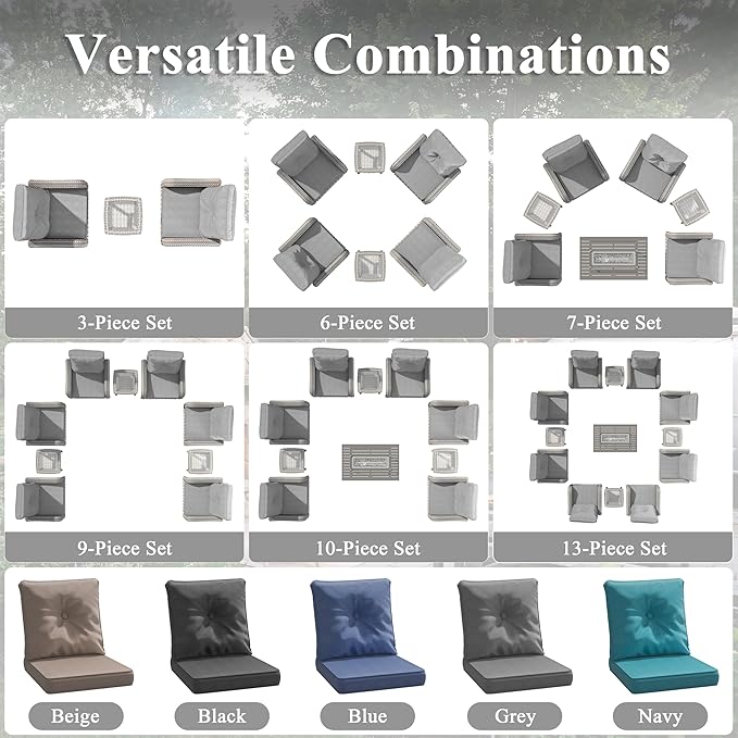 2-Seat Modern Patio Furniture Set - Image 8