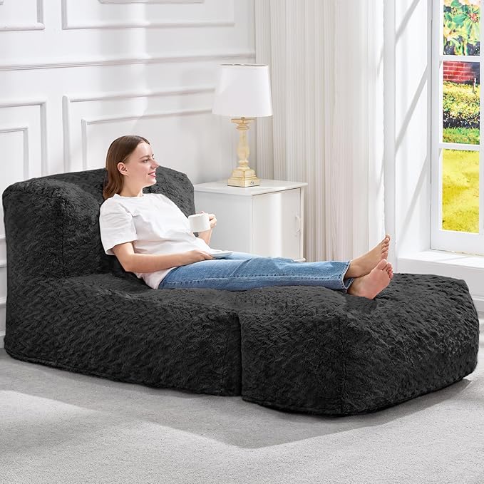 Hobestluk Bean Bag Chair Big Bean Bag Lounger - Image 3