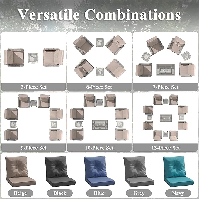 2-Seat Modern Patio Furniture Set - Image 9