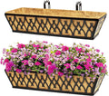 2 Pack 24 Inch Window Boxes Planters Railing Planter Box by KarlliuHOMEGARDEN