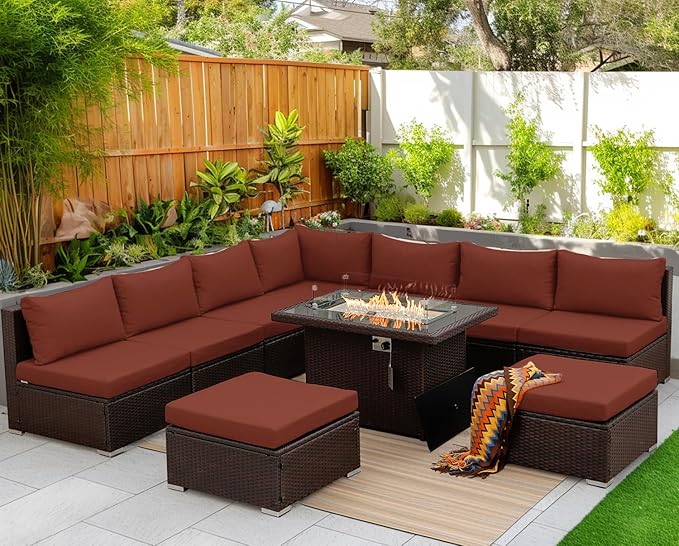 NICESOUL 10 Pieces Outdoor Patio Furniture Set - Image 2