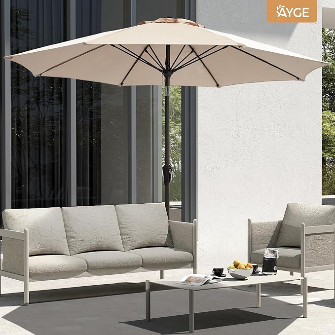 Ayge 9FT Large Outdoor Patio Umbrella Market Table Umbrella-UV Resistant - Image 5