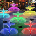 Solar Garden Lights, 6 Pack Solar Star Jellyfish Lights 7 Color Changing Fiber by MRHEPHAESTUS