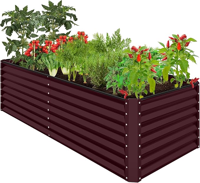 Best Choice Products 8x4x2ft Outdoor Metal Raised Garden Bed, Deep Root Planter by BestChoiceProducts