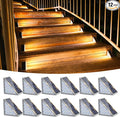 VOLISUN Outdoor Stair Lights 12 Pack, Solar Step Lights Waterproof IP67 by VOLISUN