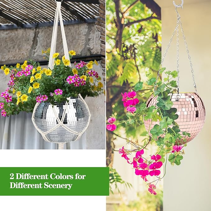 Disco Ball Planter, Disco Ball Plant Hanger - Image 3