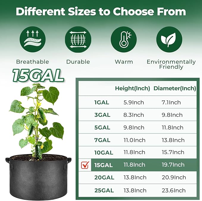 T4U Fabric Plant Grow Bags - Image 2