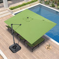 PURPLE LEAF 9' X 11.5' Patio Umbrella Outdoor Cantilever Rectangle Umbrella by PURPLELEAF