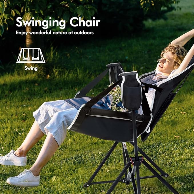 AKSOUL Hammock Camping Chair Swinging: Foldable & Portable Swing Chairs - Image 2