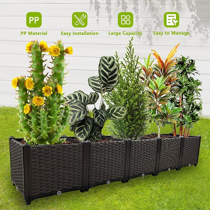 Large Planters for Outdoor Plants pots Elevated Garden Boxes Raised Garden Bed - Image 3