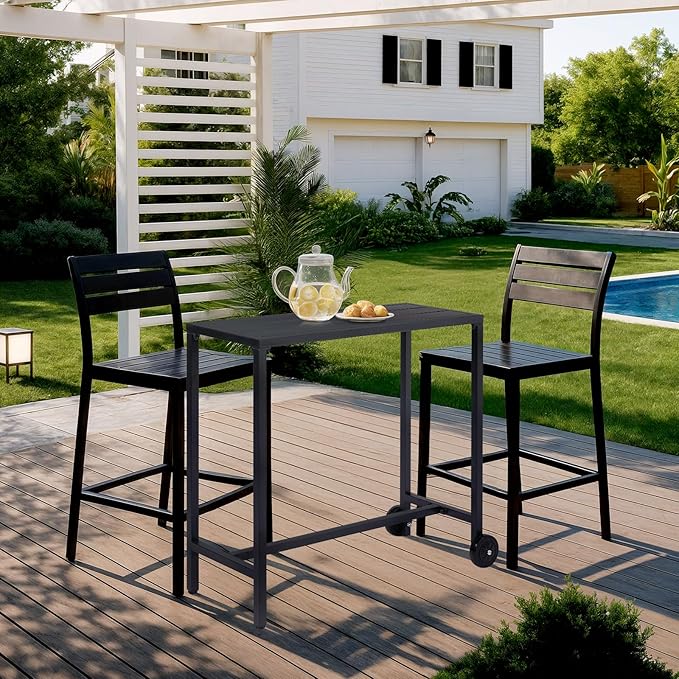 Outvita Outdoor Bar Table, Bistro Rectangle - Image 2
