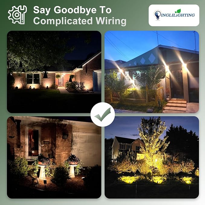 DINGLILIGHTING Waterproof Solar Lights Outdoor: IP65 Led Spot Light Decorations - Image 3