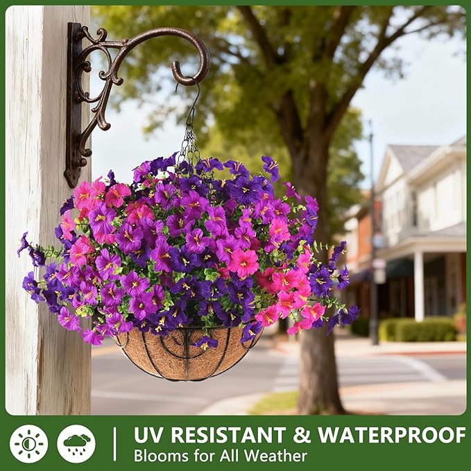 INQCMY Artificial Flowers for Outdoors Fake Plants Spring Decoration, 12 - Image 5