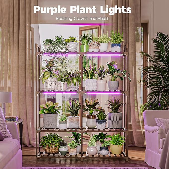 Bamworld Plant Stand with Grow Lights - Image 2