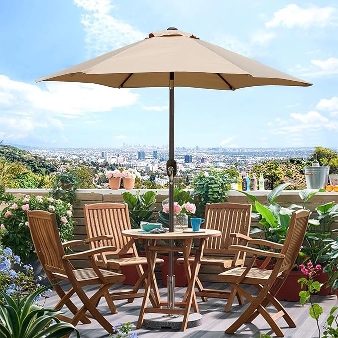 Blissun 7.5 ft Patio Umbrella, Yard Umbrella, Outdoor Market Umbrella - Image 5