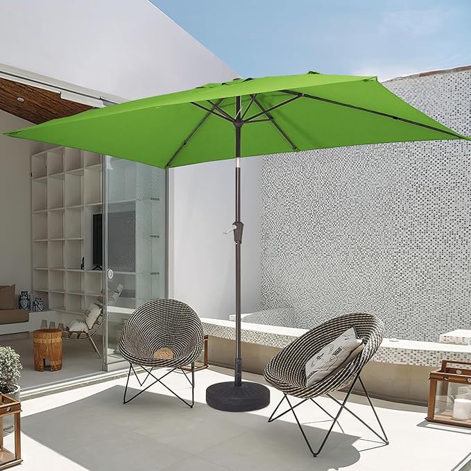 JEAREY 6.5x10 ft Rectangular Patio Umbrellas Rectangle Outdoor Umbrella - Image 8