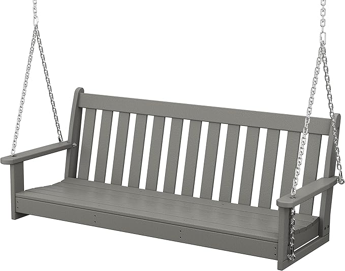 POLYWOOD GNS60GY Vineyard 60" Swing, Slate Grey by POLYWOOD