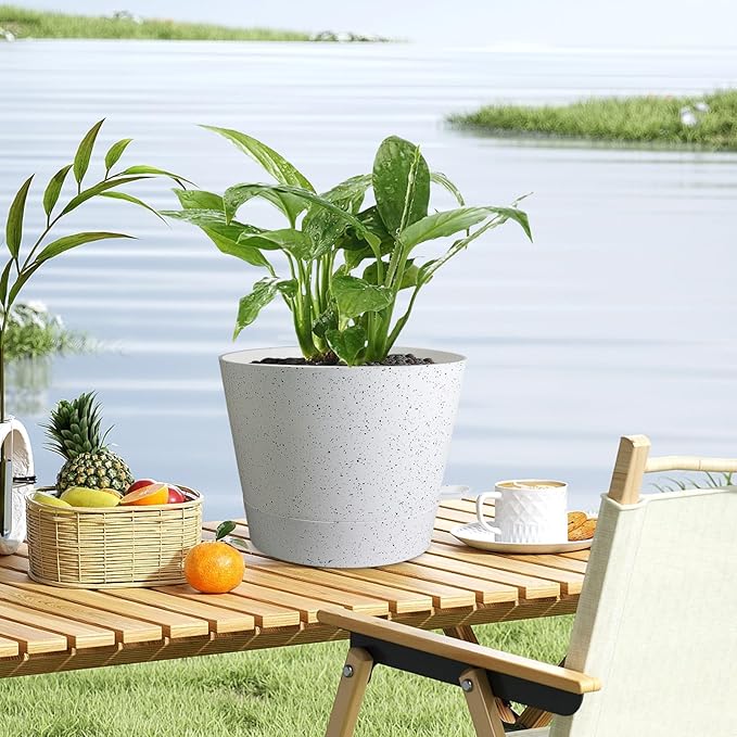 12 inch Large Self Watering Pots, Plant Pots - Image 6