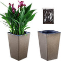 2 Pack Self Watering Planters 10.7" x 6.9" Planter by Planterhoma