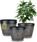 Quarut 15 Inch 4 Pack Large Plant Pots, Plastic Flower Pot by Quarut