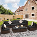 NICESOUL 8 Seater Modern Backyard Furniture Set, 29.3'' High Back Luxury Comfy by NICESOUL