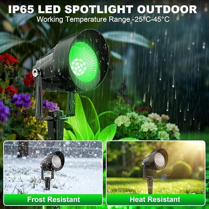 St. Patrick's Day Green Spotlights Outdoor, 14 LED Landscape Lighting - Image 2