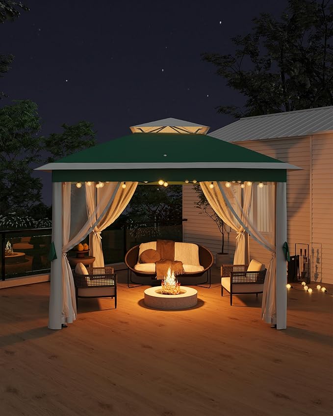 11'x11 Pop-Up Gazebo, Instant Outdoor Canopy Tent - Image 2