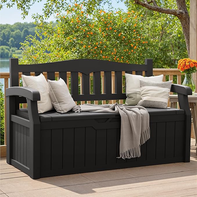 Greesum 80 Gallon Storage Bench Outdoor Deck Box - Image 2