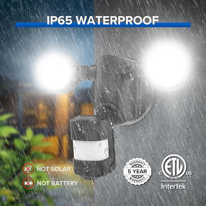 SANSI 25W 3000LM Motion Sensor Outdoor Security Lights, 5000K Daylight - Image 5