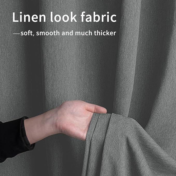 Easy-Going Linen Look Outdoor Curtains Waterproof Windproof Porch Curtains - Image 5