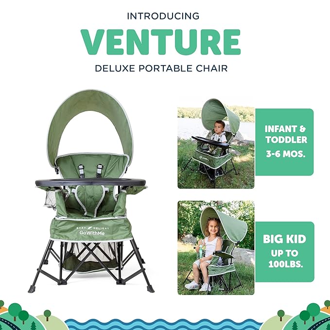 Baby Delight Go with Me Venture Portable Chair | Indoor and Outdoor | Sun - Image 3