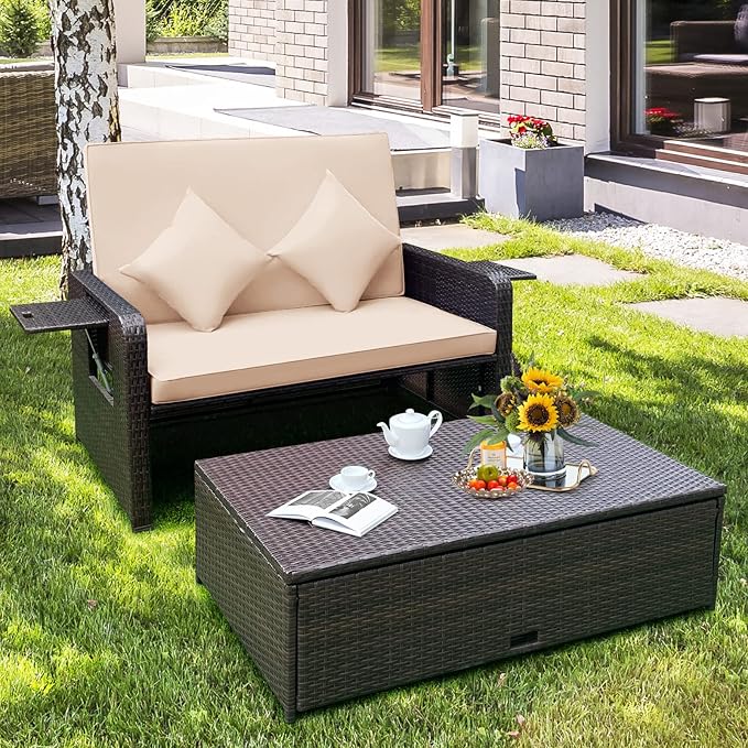 Tangkula Patio Rattan Daybed - Image 3