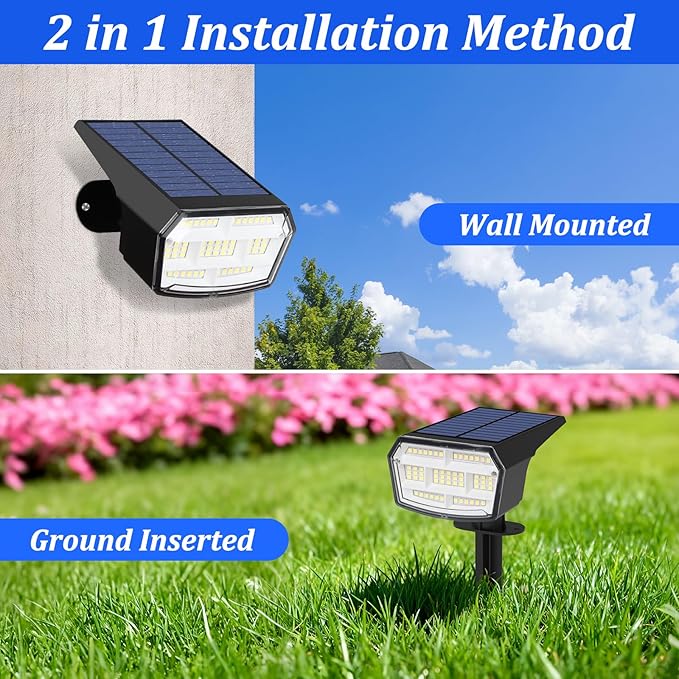 Sucolite 8-Pack Solar Spot Lights Outdoor Waterproof IP65, 3 Lighting Modes - Image 6