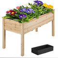 Yaheetech 1pc Raised Garden Bed 48x24x30in Elevated Wooden Horticulture Planter by Yaheetech