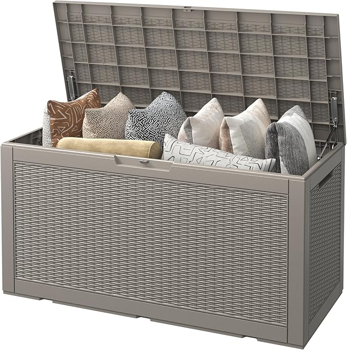 Outdoor Storage Box, Resin Deck Boxes Indoor and outdoor, Waterproof Storage by NBYSGO