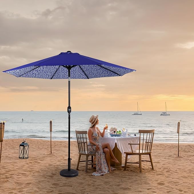 Backyard Expressions 9 ft. Patio Umbrella, Market Table Umbrella w/Tilt and - Image 5
