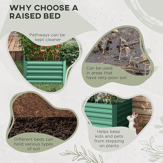 Outsunny Galvanized Raised Garden Bed Kit - Image 5