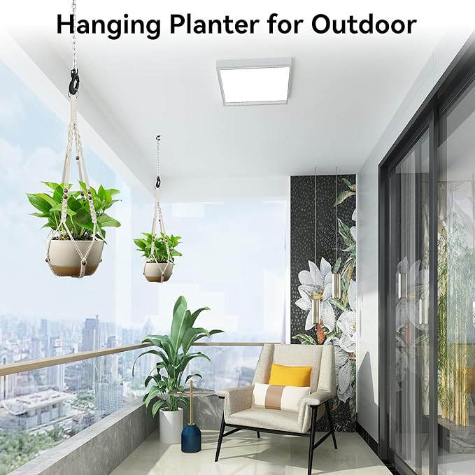 USLAI Macrame Plant Hanger Indoor Outdoor, Fits 4 to 15 Inch Pots, Strong - Image 5