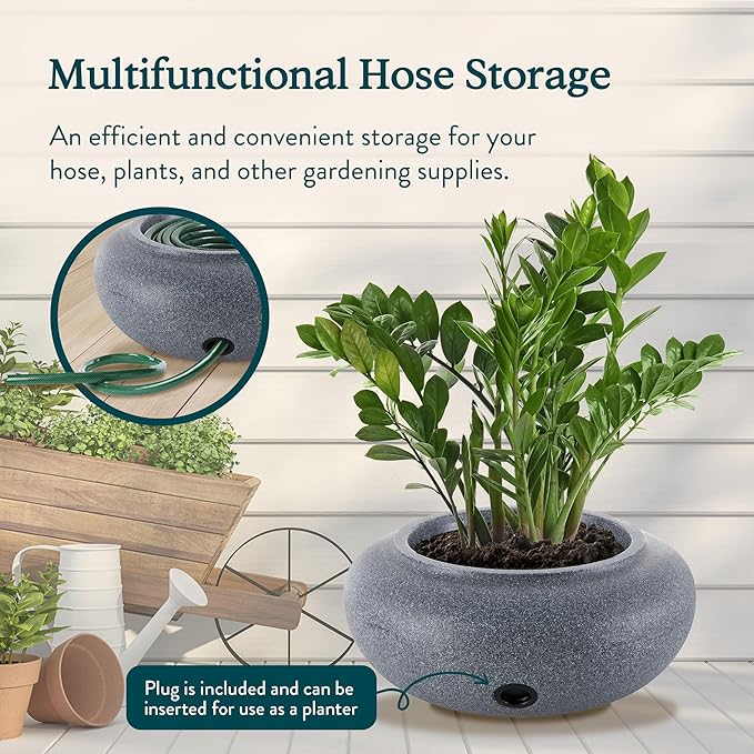 HC Companies Versatile 21 Inch Round Natural Decorative Plastic Outdoor Garden - Image 3