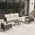 East Oak 5-Piece Patio Furniture Set | Life Chatter 5-Seat Outdoor Furniture | by EASTOAK