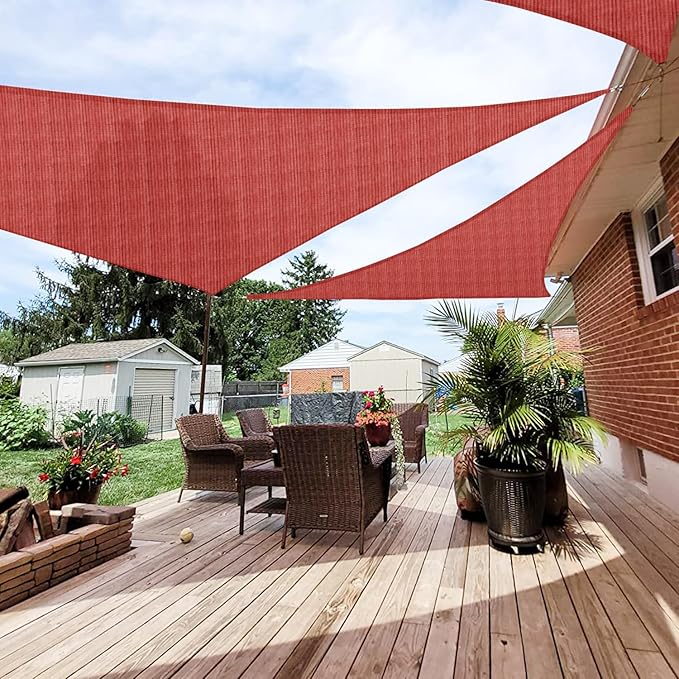 Patio Paradise 26' x 26' x 26' Sun Shade Sail Triangle Canopy Shade Cloth by Patio