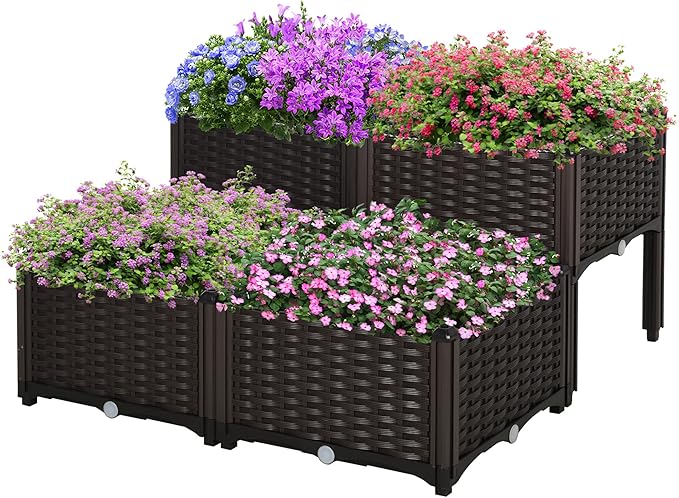 Outsunny 4 Piece Raised Garden Bed by Outsunny