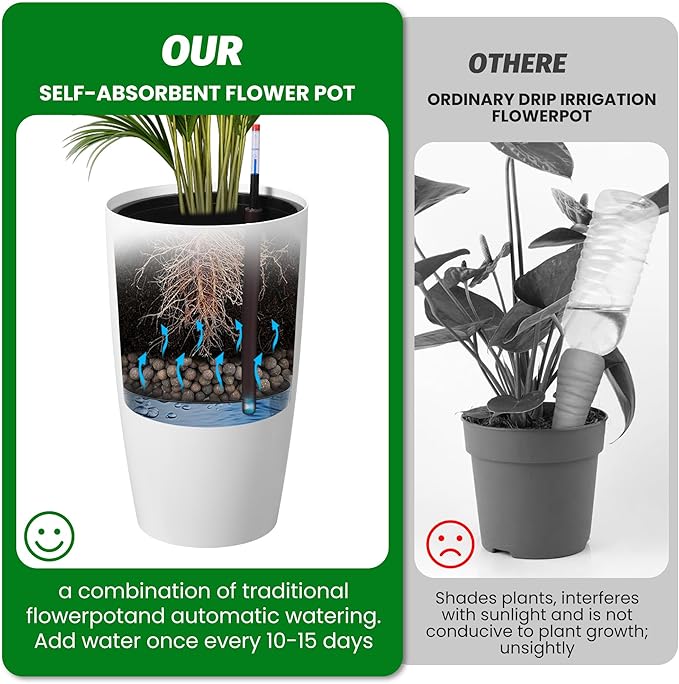 GarveeLife Set of 2 Tall Planters - Image 6