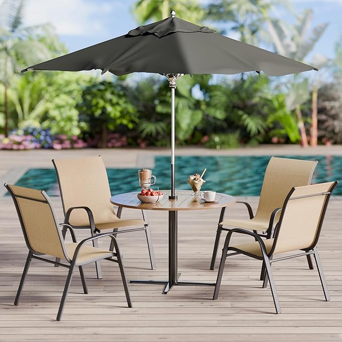 Betterhood Patio Chairs Set of 4, Stackable Outdoor Dining Chairs Set - Image 5