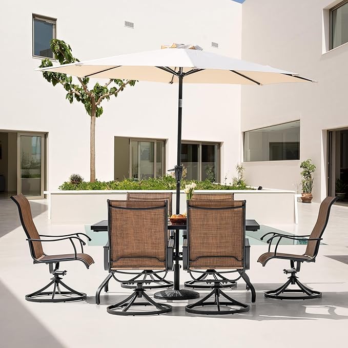 NUU GARDEN Patio Dining Set 7 Pieces Outdoor Dining Set - Image 2