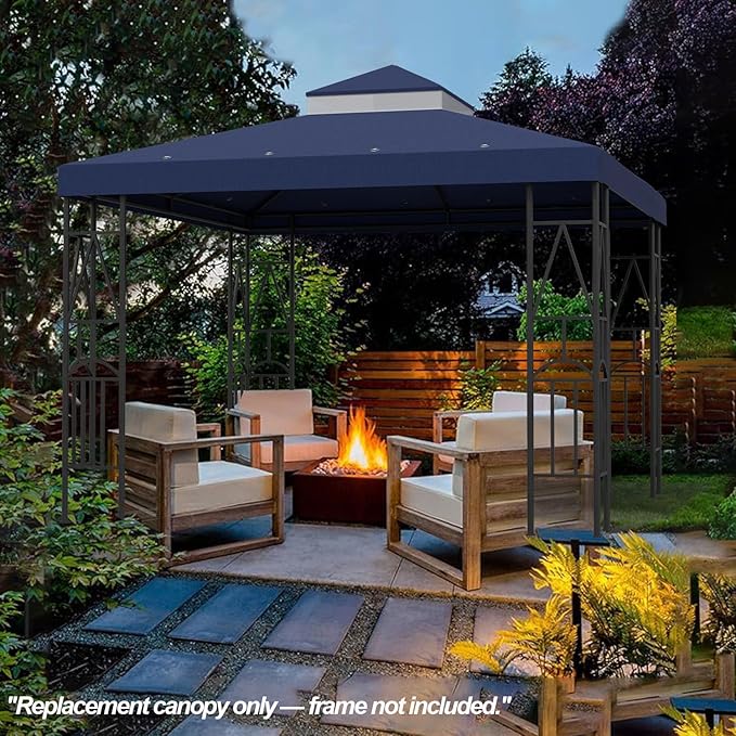 10x10 Canopy Replacement Top Double Tiered Gazebo Cover - Image 7